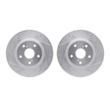 Dynamic Friction 2006-2020 Lexus ES300h Front Drilled & Slotted Silver Rotors by Dynamic Friction Company 7002-76010