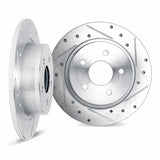 Dynamic Friction 2012-2018 Lexus ES300h Rear Drilled & Slotted Silver Rotors by Dynamic Friction Company 7002-76109