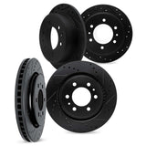 Dynamic Friction 2007-2018 Dodge Sprinter 3500 Front & Rear Drilled & Slotted Silver Rotors by Dynamic Friction Company 7004-40153