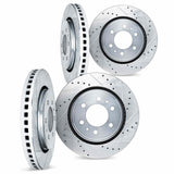 Dynamic Friction 2002-2006 Ford Expedition Front & Rear Drilled & Slotted Silver Rotors by Dynamic Friction Company 7004-54116