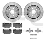 Dynamic Friction 2020-2021 Chevrolet Camaro Rear Drilled & Slotted Silver Rotors with 5000 Advanced Pads w/Hardware by Dynamic Friction Company 7512-47045