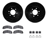 Dynamic Friction 2010-2021 Ford F-150 Front Drilled & Slotted Silver Rotors with 5000 Advanced Brake Pads w/Hardware by Dynamic Friction Company 7512-54223