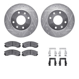 Dynamic Friction 1998-1998 Mitsubishi Galant Front Drilled & Slotted Silver Rotors with 5000 Advanced Pads w/Hardware by Dynamic Friction Company 7512-72035