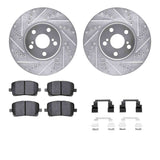 Dynamic Friction 2003-2008 Pontiac Vibe Front Drilled & Slotted Silver Rotors with 5000 Advanced Pads w/Hardware by Dynamic Friction Company 7512-76083