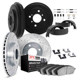 Dynamic Friction 2002-2007 Mitsubishi Lancer Front & Rear Drill/Slot Silver Rotors 5000 Adv Pads w/Drum/Shoe/Hardware by Dynamic Friction Company 7514-72029