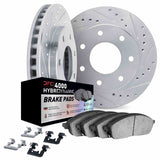 Dynamic Friction 1997-2004 Ford F-150 Front Drill/Slot Silver Rotors 4000 HybriDynamic Brake Pads w/Hardware by Dynamic Friction Company 7812-54116