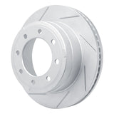 Dynamic Friction 2011-2022 Ford F-250 4WD (Super Duty) Rear Left Slotted Geoperformance Rotor by Dynamic Friction Company 810-54227L