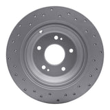 Dynamic Friction 2009-2020 Genesis G80 Rear Right Drilled Geoperformance Rotor by Dynamic Friction Company 820-03039R