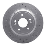 Dynamic Friction 2009-2020 Genesis G80 Rear Right Drilled Geoperformance Rotor by Dynamic Friction Company 820-03039R