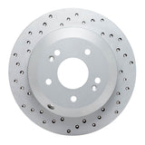 Dynamic Friction 2010-2021 Hyundai Santa Fe Sport Rear Left Drilled Geoperformance Rotor by Dynamic Friction Company 820-03050L