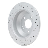 Dynamic Friction 2010-2021 Hyundai Santa Fe Sport Rear Left Drilled Geoperformance Rotor by Dynamic Friction Company 820-03050L