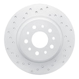 Dynamic Friction 2014-2019 Fiat 500L Rear Left Drilled Geoperformance Rotor by Dynamic Friction Company 820-07003L