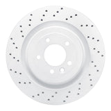 Dynamic Friction 2013-2025 Land Rover Discovery Rear Left Drilled Geoperformance Rotor by Dynamic Friction Company 820-11023L