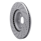Dynamic Friction 2015-2019 Jaguar E-Pace Front Right Drilled Geoperformance Rotor by Dynamic Friction Company 820-11025R