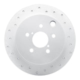 Dynamic Friction 2012-2023 Subaru Crosstrek Rear Left Drilled Geoperformance Rotor by Dynamic Friction Company 820-13025L