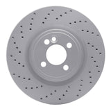 Dynamic Friction 2009-2014 Mini Cooper Clubman Front Left Drilled Geoperformance Rotor by Dynamic Friction Company 820-32008L