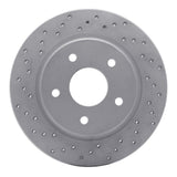 Dynamic Friction 2008-2016 Chrysler Town & Country Rear Left Drilled Geoperformance Rotor by Dynamic Friction Company 820-40109L