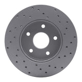 Dynamic Friction 1999-2004 Jeep Grand Cherokee Front Left Drilled Geoperformance Rotor by Dynamic Friction Company 820-42024L