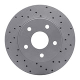 Dynamic Friction 1999-2004 Jeep Grand Cherokee Front Right Drilled Geoperformance Rotor by Dynamic Friction Company 820-42024R