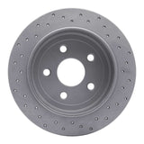 Dynamic Friction 2007-2018 Jeep Wrangler Rear Left Drilled Geoperformance Rotor by Dynamic Friction Company 820-42029L