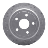Dynamic Friction 2007-2018 Jeep Wrangler Rear Left Drilled Geoperformance Rotor by Dynamic Friction Company 820-42029L