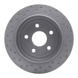 Dynamic Friction 2007-2018 Jeep Wrangler Rear Right Drilled Geoperformance Rotor by Dynamic Friction Company 820-42029R