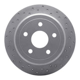 Dynamic Friction 2007-2018 Jeep Wrangler Rear Right Drilled Geoperformance Rotor by Dynamic Friction Company 820-42029R