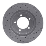 Dynamic Friction 1967-1970 Chevrolet Bel Air Front Left Drilled Geoperformance Rotor by Dynamic Friction Company 820-47030L