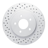 Dynamic Friction 2005-2014 Ford Mustang Rear Left Drilled Geoperformance Rotor by Dynamic Friction Company 820-54058L