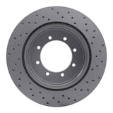 Dynamic Friction 2011-2022 Ford F-350 Super Duty 2WD Rear Left Drilled Geoperformance Rotor by Dynamic Friction Company 820-54225L