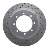 Dynamic Friction 2011-2022 Ford F-350 Super Duty 2WD Rear Left Drilled Geoperformance Rotor by Dynamic Friction Company 820-54225L