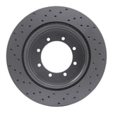 Dynamic Friction 2011-2022 Ford F-350 Super Duty 2WD Rear Right Drilled Geoperformance Rotor by Dynamic Friction Company 820-54225R
