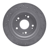 Dynamic Friction 2006-2014 Honda Ridgeline Rear Left Drilled Geoperformance Rotor by Dynamic Friction Company 820-59052L