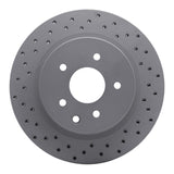 Dynamic Friction 2005-2025 Infiniti G35 Rear Left Drilled Geoperformance Rotor by Dynamic Friction Company 820-67055L