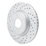 Dynamic Friction 2013-2025 Infiniti Q60 Front Left Drilled Geoperformance Rotor by Dynamic Friction Company 820-67105L
