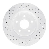 Dynamic Friction 2013-2025 Infiniti Q60 Front Left Drilled Geoperformance Rotor by Dynamic Friction Company 820-67105L