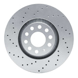 Dynamic Friction 1998-2009 Audi A4 Quattro Front Left Drilled Geoperformance Rotor by Dynamic Friction Company 820-73036L