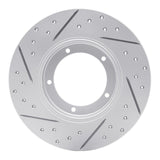 R1 Concepts 1965-1976 Porsche 911 Front Right Drilled & Slotted Geoperformance Rotor