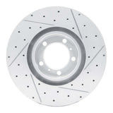 Dynamic Friction 2010-2024 Audi e-Tron Gt Left Front Drilled & Slotted Geoperformance Rotor by Dynamic Friction Company 830-02084D