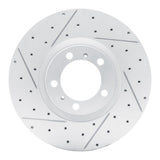 Dynamic Friction 2010-2024 Audi e-Tron Gt Left Front Drilled & Slotted Geoperformance Rotor by Dynamic Friction Company 830-02084D