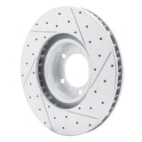Dynamic Friction 2010-2024 Audi e-Tron Gt Left Front Drilled & Slotted Geoperformance Rotor by Dynamic Friction Company 830-02084D