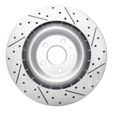 Dynamic Friction 2015-2018 Porsche Macan Rear Left Drilled & Slotted Geoperformance Rotor by Dynamic Friction Company 830-02102L