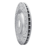 Dynamic Friction 2015-2018 Porsche Macan Rear Right Drilled & Slotted Geoperformance Rotor by Dynamic Friction Company 830-02102R