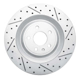 Dynamic Friction 2015-2018 Porsche Macan Rear Right Drilled & Slotted Geoperformance Rotor by Dynamic Friction Company 830-02102R