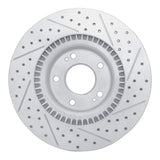 Dynamic Friction 2011-2025 Hyundai Sonata Front Left Drilled & Slotted Geoperformance Rotor by Dynamic Friction Company 830-03003L