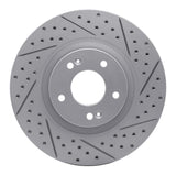 Dynamic Friction 2011-2025 Hyundai Tucson Front Right Drilled & Slotted Geoperformance Rotor by Dynamic Friction Company 830-03003R