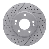 Dynamic Friction 2003-2013 Hyundai Tucson Front Left Drilled & Slotted Geoperformance Rotor by Dynamic Friction Company 830-03016L