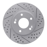 Dynamic Friction 2003-2013 Hyundai Tucson Front Right Drilled & Slotted Geoperformance Rotor by Dynamic Friction Company 830-03016R