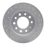 Dynamic Friction 2003-2008 Hyundai Tiburon Rear Left Drilled & Slotted Geoperformance Rotor by Dynamic Friction Company 830-03017L