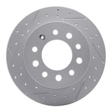 Dynamic Friction 2003-2008 Hyundai Tiburon Rear Left Drilled & Slotted Geoperformance Rotor by Dynamic Friction Company 830-03017L